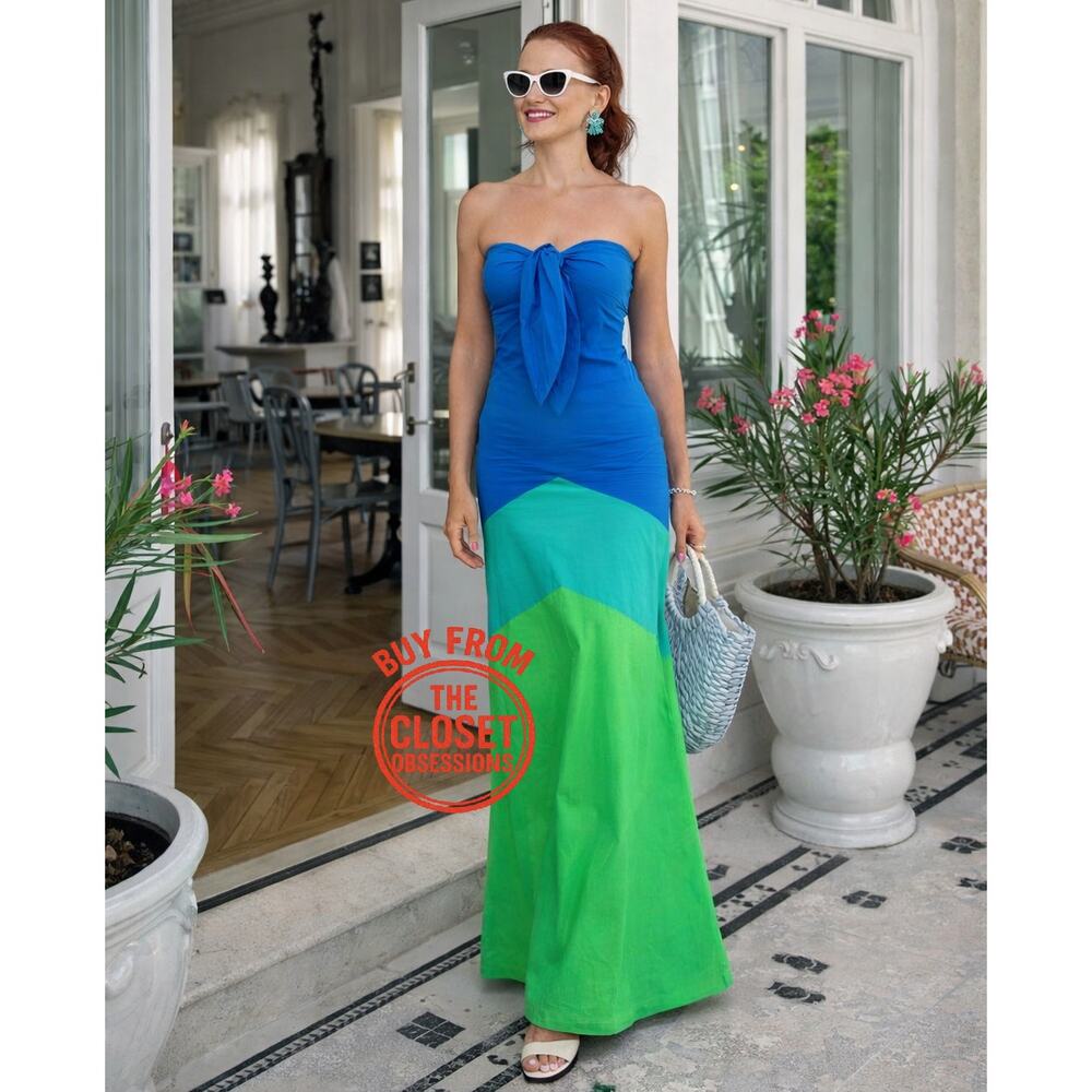 Mango x Simon Miller Colorblock Strapless Maxi Dress NWT - Picture 11 of 16